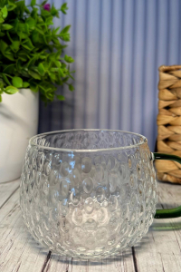 Чашка скляна Драго зелена 430 мл (60794)