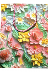 Пакет подарунковий Квіткове панно 31*40*12 см в асортименті (61129)