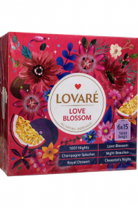Набор Lovare Love Blossom черный 6 вкусов по 15 пакетиков (59236)