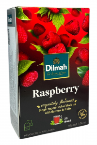Чай Dilmah чорний цейлонський з смаком малини 20 пакетиків (60528)