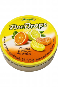 Льодяники Woogie Fine Drops зі смаком лимона і апельсина 175 г (56813)