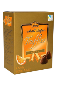 Шоколадний трюфель з ароматом апельсина Maitre Truffout Truffles Orange Flavour 200 г (57501)
