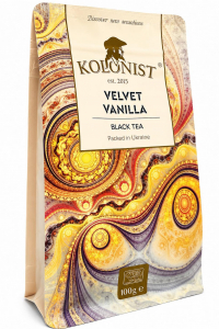 Чай Kolonist чорний Velvet Vanilla Оксамитова Ваніль 100 г (59056)
