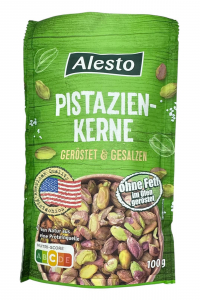 Фісташка очищена солена Alesto Pistazien-kerne 100 г (61451)