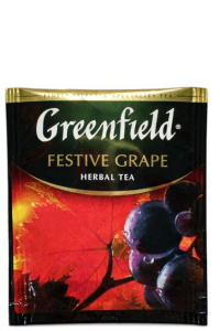 Чай Greenfield Festive Grape (HoReCo) трав'яний дрібний з ароматом винограду у пакетиках 100 шт *2г (709)